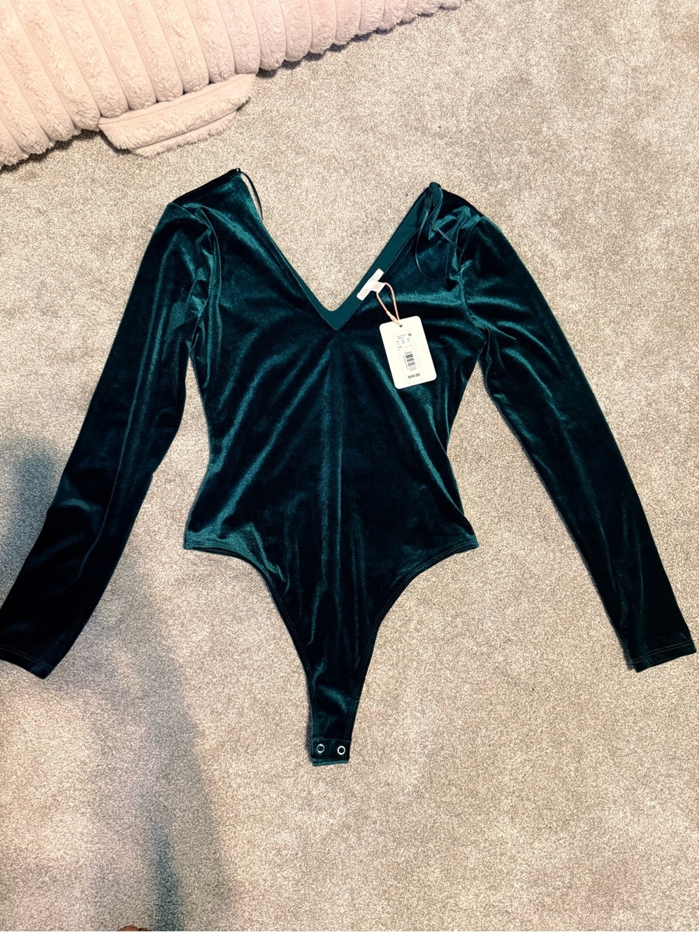 💚 Brand new with tags GB by Gianni Bini velvet bodysuit!